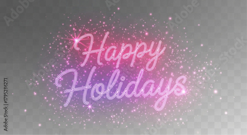 A festive holiday message of glitter and light. A visually stunning, celebratory design perfect for spreading joy. vector illustration