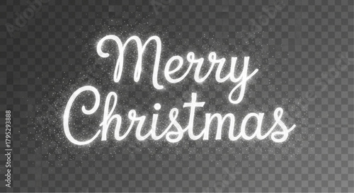 Glowing Merry Christmas script, evoking the festive spirit. Perfect for seasonal greetings, cards, and digital content. vector illustration