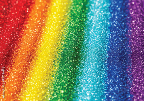 Dazzling vibrant rainbow glitter background, a sparkling festive texture for celebrations, creative projects, and captivating design elements