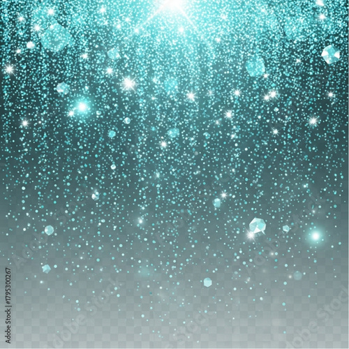 Abstract display of sparkling, shimmering particles, creating a dazzling and ethereal aesthetic, with a sense of wonder and cosmic beauty. vector illustration