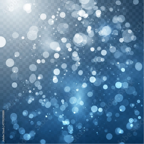 Abstract bokeh lights. The image features a captivating array of floating, blurred spheres of light creating a stunning display of color and form. vector illustration