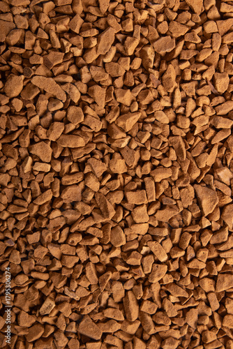 Instant Coffee Granules Macro Texture Background for Beverage and Cafe Designs
