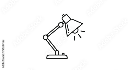 Illuminating desk lamp design concept for modern study or workspace offering focused light for productivity and creativity, Generative AI