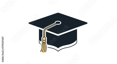 Celebrate academic achievement with this classic mortarboard graduation cap symbolizing knowledge and future success, Generative AI