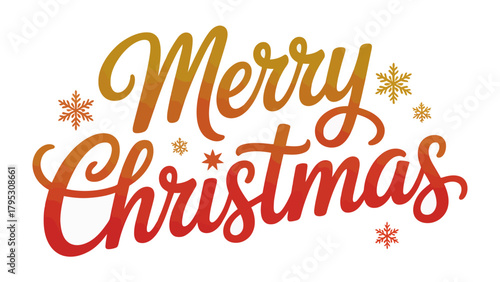 Merry Christmas: A festive holiday greeting, with warm hues and snowflake accents, perfect for conveying seasonal joy and celebration.