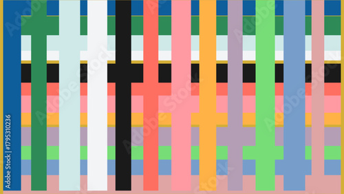 Colorful Abstract Background with Geometric Vertical Stripes and Modern Design Elements for Creative Projects and Art Installations