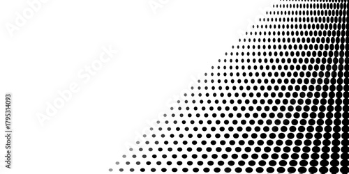 Abstract halftone circle dot pattern on background. Polka dot pattern template Monochrome dotted texture modern seamless. Dots pop art comics with summer background. Vector blot half tone collection.	