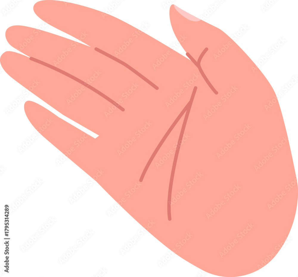 Obraz premium Open Palm Hand Drawing