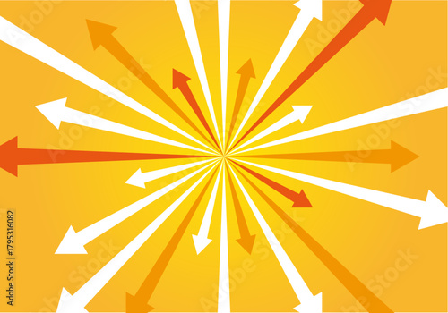 ポップな矢印の集中線