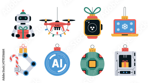 Festive Tech Ornaments: Celebrate the fusion of technology and holiday cheer with these unique ornaments, showcasing the future.