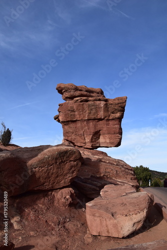 huge boulder balanced on rock