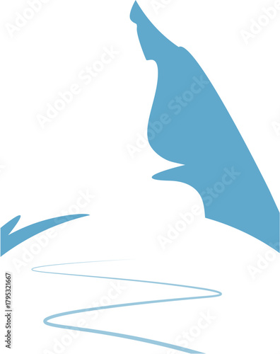 Snowy Mountain Lanscape