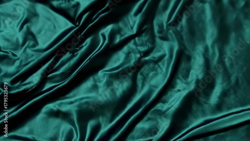 Luxurious Dark Green Velvet Fabric Texture Background.