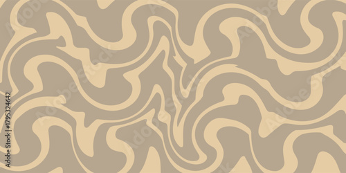 minimalist aesthetic wallpaper swirl background. Retro groovy psychedelic background. Trippy Wavy Swirl Pattern.Vector.