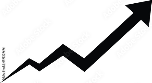 Upward trend arrow graphic for business growth and financial success Vector