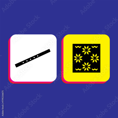 Vector illustration set featuring a yellow mail icon and business web sign over an abstract blue sky background for internet communication design
