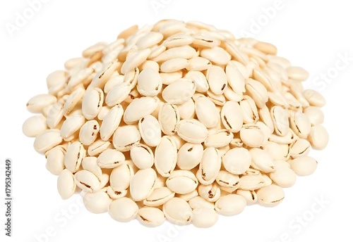 Sunflower seeds heap on white background healthy snack closeup organic grain