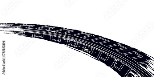 Vector Tire Track Background.Grunge Tire Track.
