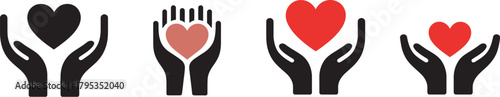 Hands Holding Hearts Symbolizing Care Love and Support