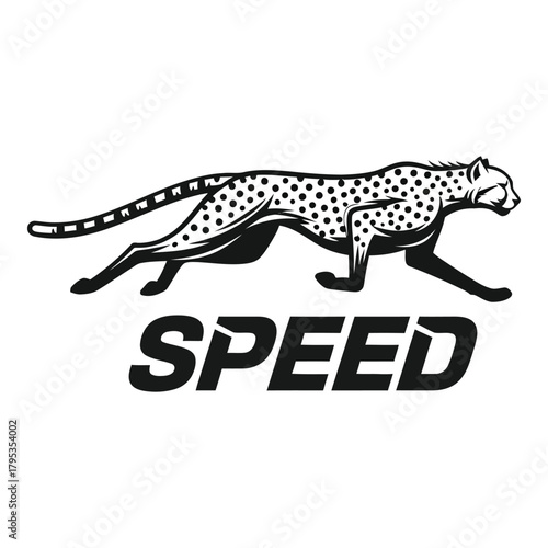 Dynamic cheetah logo symbolizes ultimate speed and agility, perfect for branding high-performance products and services with powerful energy.