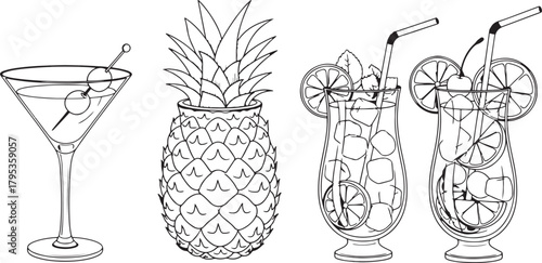 Refreshing glasses of juice with vibrant colors and a clean modern design aesthetic