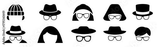 spy icon incognito vector illustration