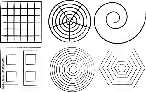 patern on white background