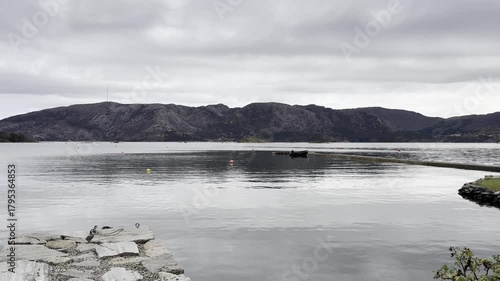 Beautiful Nature Norway natural landscape with fjord and mountain. Beautiful fjord in Norway with amazing nature. Traditional norwegian fishing village. Beautiful reflection. Beauty world. Lake views