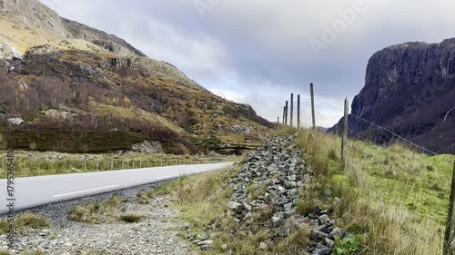Beautiful Nature Norway natural landscape with fjord and mountain. Beautiful fjord in Norway with amazing nature. Traditional norwegian fishing village. Beautiful reflection. Beauty world. Lake views