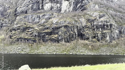 Beautiful Nature Norway natural landscape with fjord and mountain. Beautiful fjord in Norway with amazing nature. Traditional norwegian fishing village. Beautiful reflection. Beauty world. Lake views