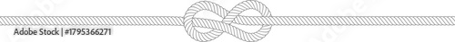 Rope with overhand knot forming a figure eight