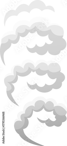 Rising smoke steam vapor cloud gas effect
