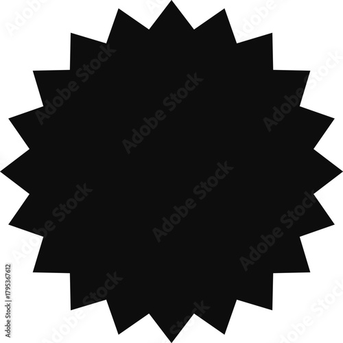 Fototapet Black starburst shape promoting special discount or best seller