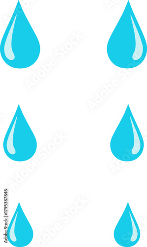 Water droplets falling representing rain or liquid