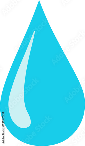 Blue water drop icon representing purity and hydration