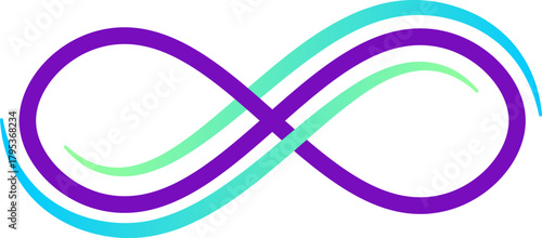 Infinity symbol creating abstract flow design