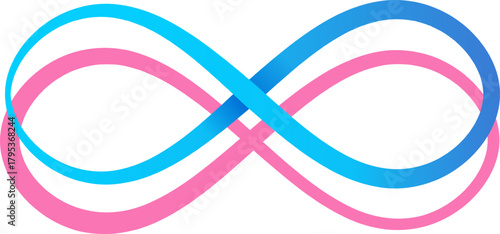 Intertwined infinity symbols representing endless connection