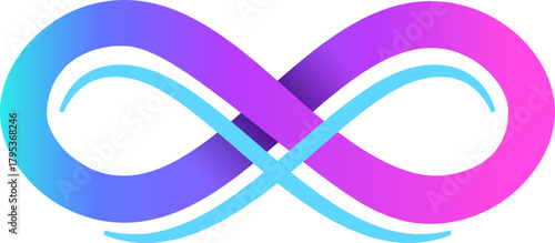 Abstract infinity symbol showing endless connection lines