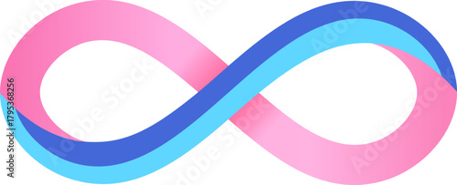 Infinity symbol showing transgender pride and equality