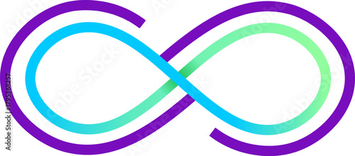 Infinity symbol forming an endless loop concept