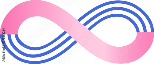 Transgender pride infinity symbol representing gender identity