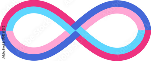 Infinity symbol showing autism pride and awareness colors