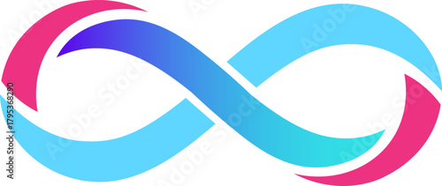 Infinity symbol representing continuous loop and regeneration concept