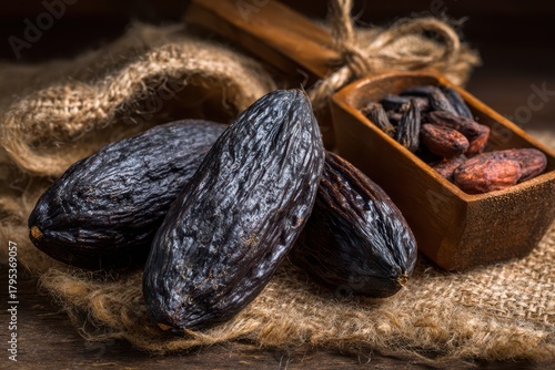 Wallpaper Mural Aromatic Tonka Bean: Distinctive Black Seeds Perfect for Culinary Delights and Baking Torontodigital.ca