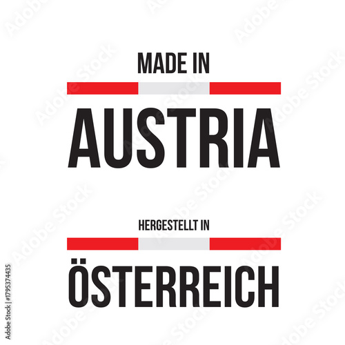 Made in Austria stamp branding