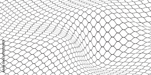 Mesh texture for fishing nets black and white. Seamless pattern for sportswear or soccer goal, volleyball net, basketball hoop, hockey, athletics. modern vector