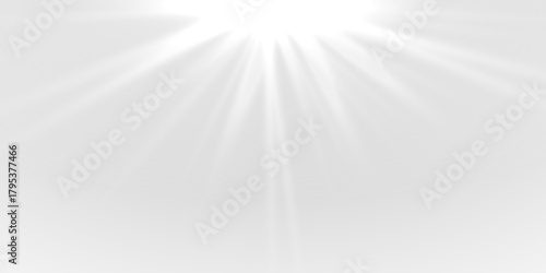 Bright white sunlight beams across the sky, creating glowing highlights and lens flare png effects. Shining rays illuminate the scene with soft light. Sunlight glare enhances the vibrant sky.