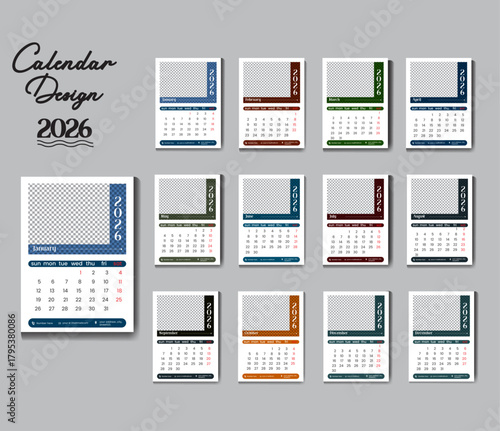 Corporate 2026 Calendar Design Template
