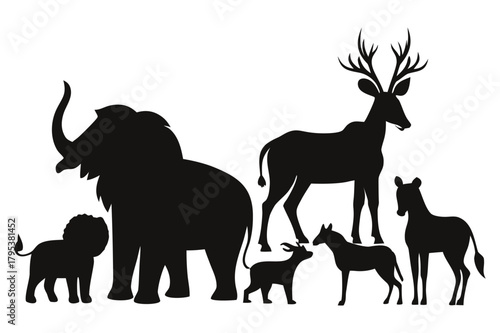 silhouettes of animals