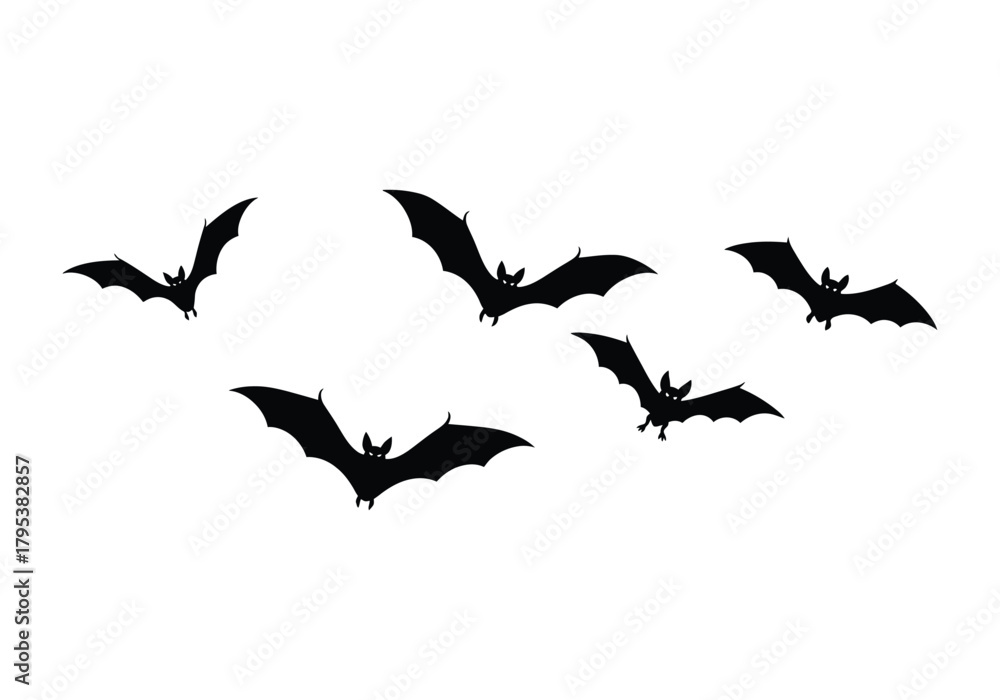 Fototapeta premium Bat silhouettes flying